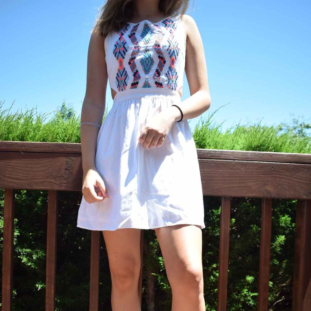 White American Eagle Summer Dress